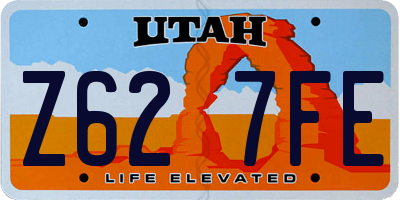 UT license plate Z627FE