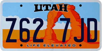 UT license plate Z627JD
