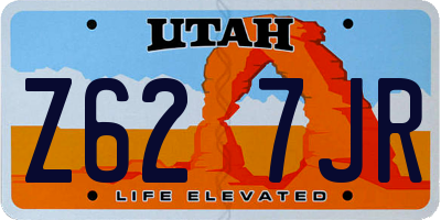 UT license plate Z627JR