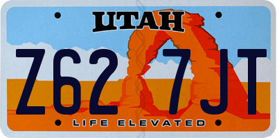 UT license plate Z627JT