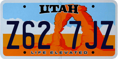 UT license plate Z627JZ