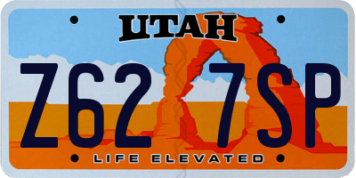 UT license plate Z627SP