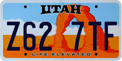 UT license plate Z627TF