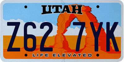 UT license plate Z627YK