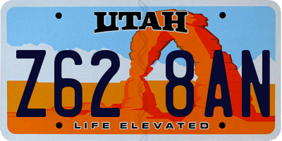 UT license plate Z628AN