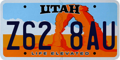 UT license plate Z628AU