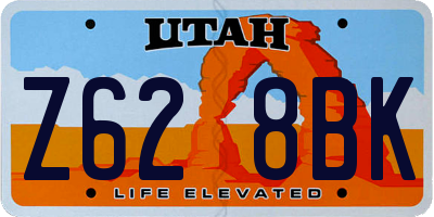UT license plate Z628BK