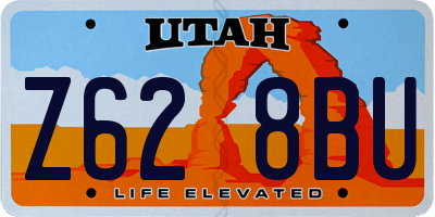 UT license plate Z628BU