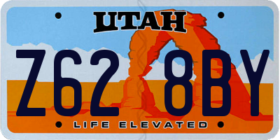 UT license plate Z628BY