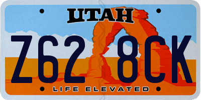 UT license plate Z628CK
