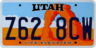 UT license plate Z628CW