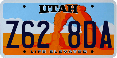 UT license plate Z628DA