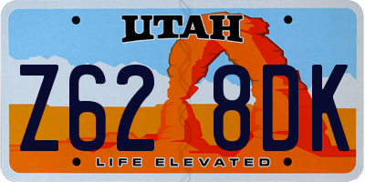 UT license plate Z628DK