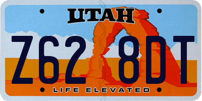 UT license plate Z628DT