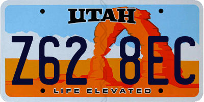UT license plate Z628EC