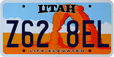 UT license plate Z628EL