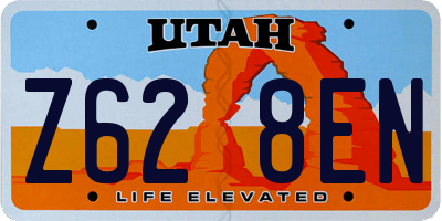 UT license plate Z628EN