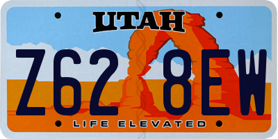 UT license plate Z628EW