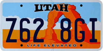 UT license plate Z628GI