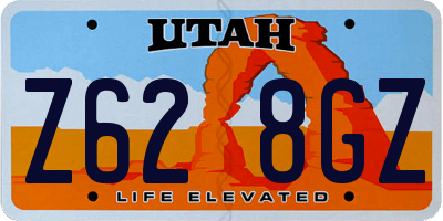 UT license plate Z628GZ