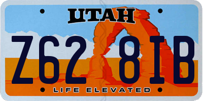 UT license plate Z628IB