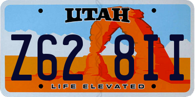 UT license plate Z628II