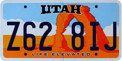 UT license plate Z628IJ