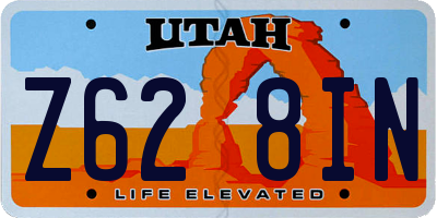 UT license plate Z628IN