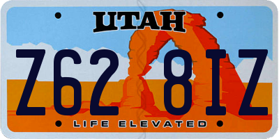 UT license plate Z628IZ