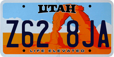 UT license plate Z628JA