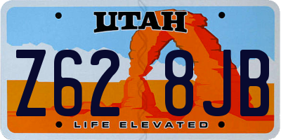 UT license plate Z628JB