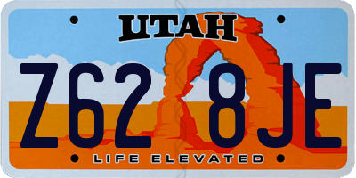 UT license plate Z628JE