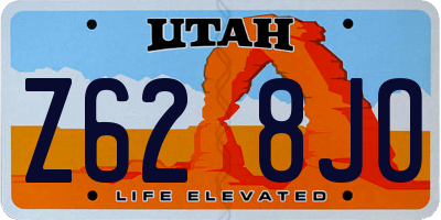 UT license plate Z628JO