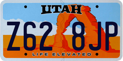 UT license plate Z628JP