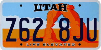 UT license plate Z628JU