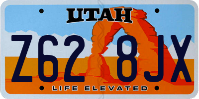 UT license plate Z628JX