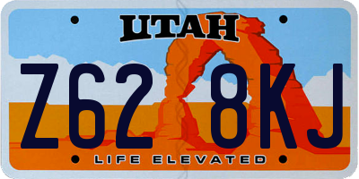 UT license plate Z628KJ