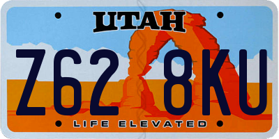 UT license plate Z628KU