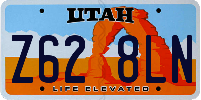 UT license plate Z628LN