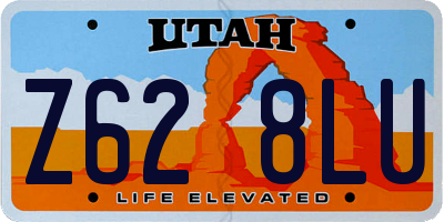 UT license plate Z628LU