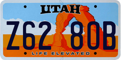 UT license plate Z628OB