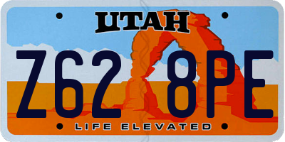 UT license plate Z628PE
