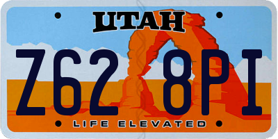 UT license plate Z628PI