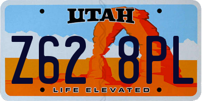 UT license plate Z628PL