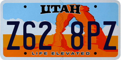 UT license plate Z628PZ