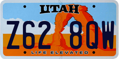 UT license plate Z628QW