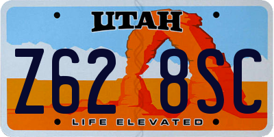 UT license plate Z628SC