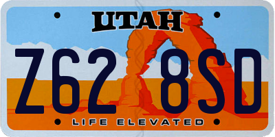 UT license plate Z628SD
