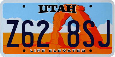 UT license plate Z628SJ