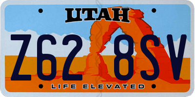 UT license plate Z628SV